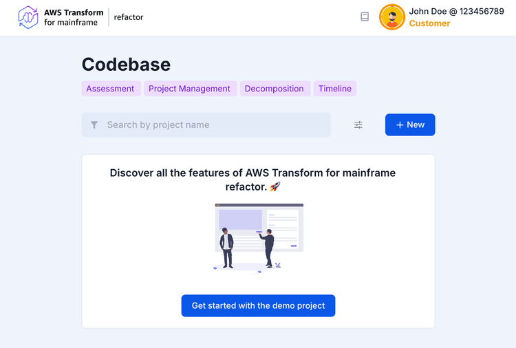 Get Started | AWS Transform for mainframe refactor