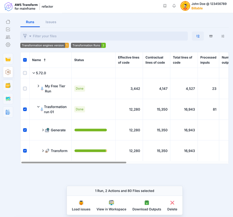 Issues | AWS Transform for mainframe refactor