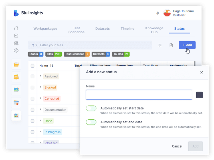 Status | AWS Blu Insights