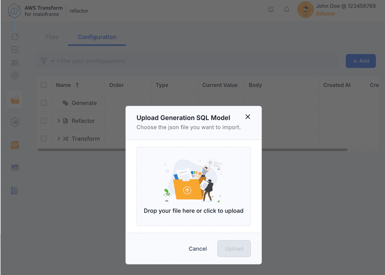 Configuration | AWS Transform for mainframe refactor